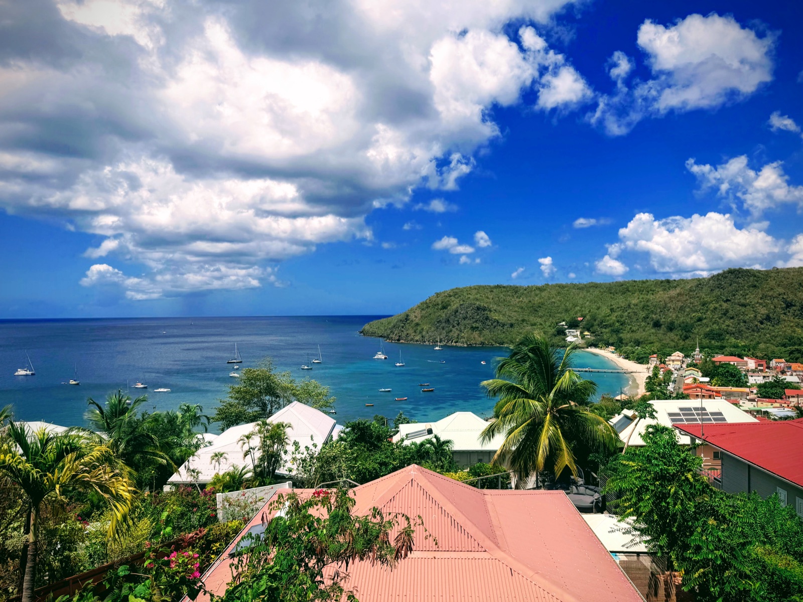 Vue sur la mer des Caraïbes